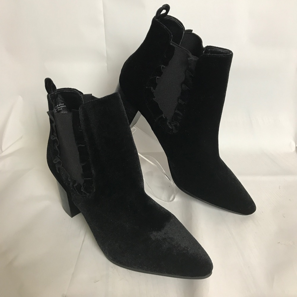14th & Union Boots Booties Sz 11 Black Suede Ankle
